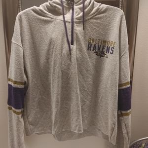 Super Soft Baltimore Ravens Quarter Zip Hoodie